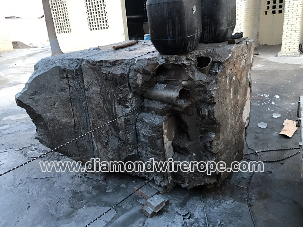 Steel and steel structure cutting by diamond rope saw Diamond rope concrete for concrete