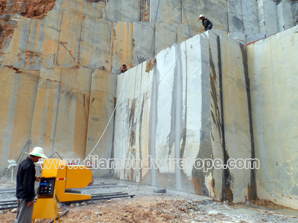 Diamond Cut Rope is cutting marble diamond cut rope saw for Marble quarrying