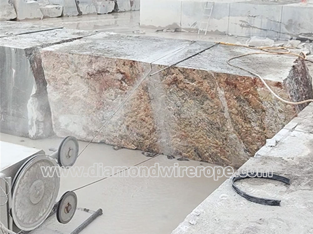 Diamond Cut Rope is dressing marble block diamond cut rope saw for Marble quarrying